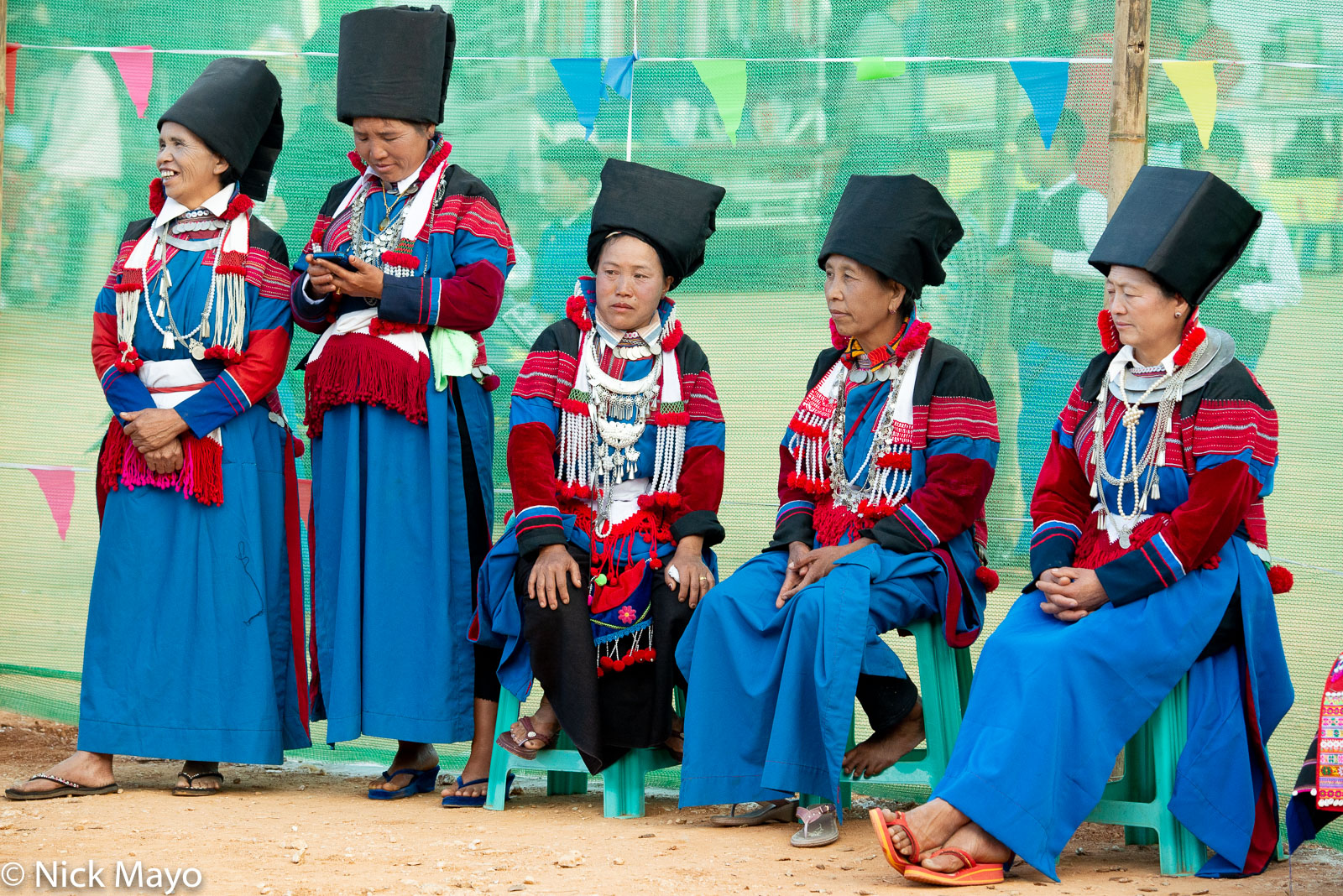 Lisu women waiting to dance at their New Year festival in Mogok.