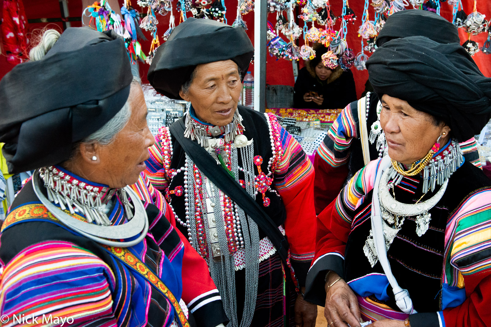 Lisu women from the Namshan area at a Lisu New Year festival in Mogok.