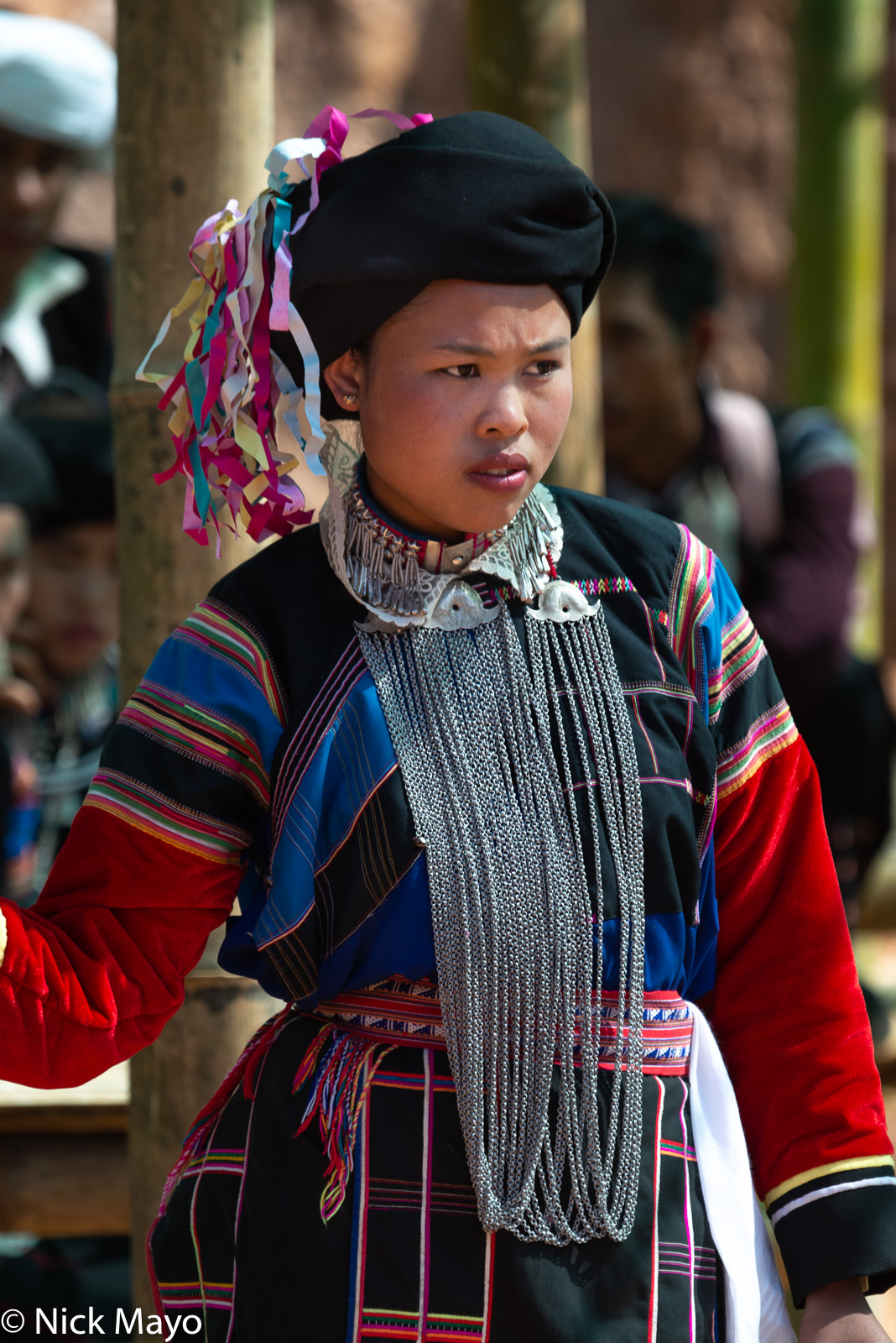 A girl waiting to dance at a Lisu New Year festival in Mogok.