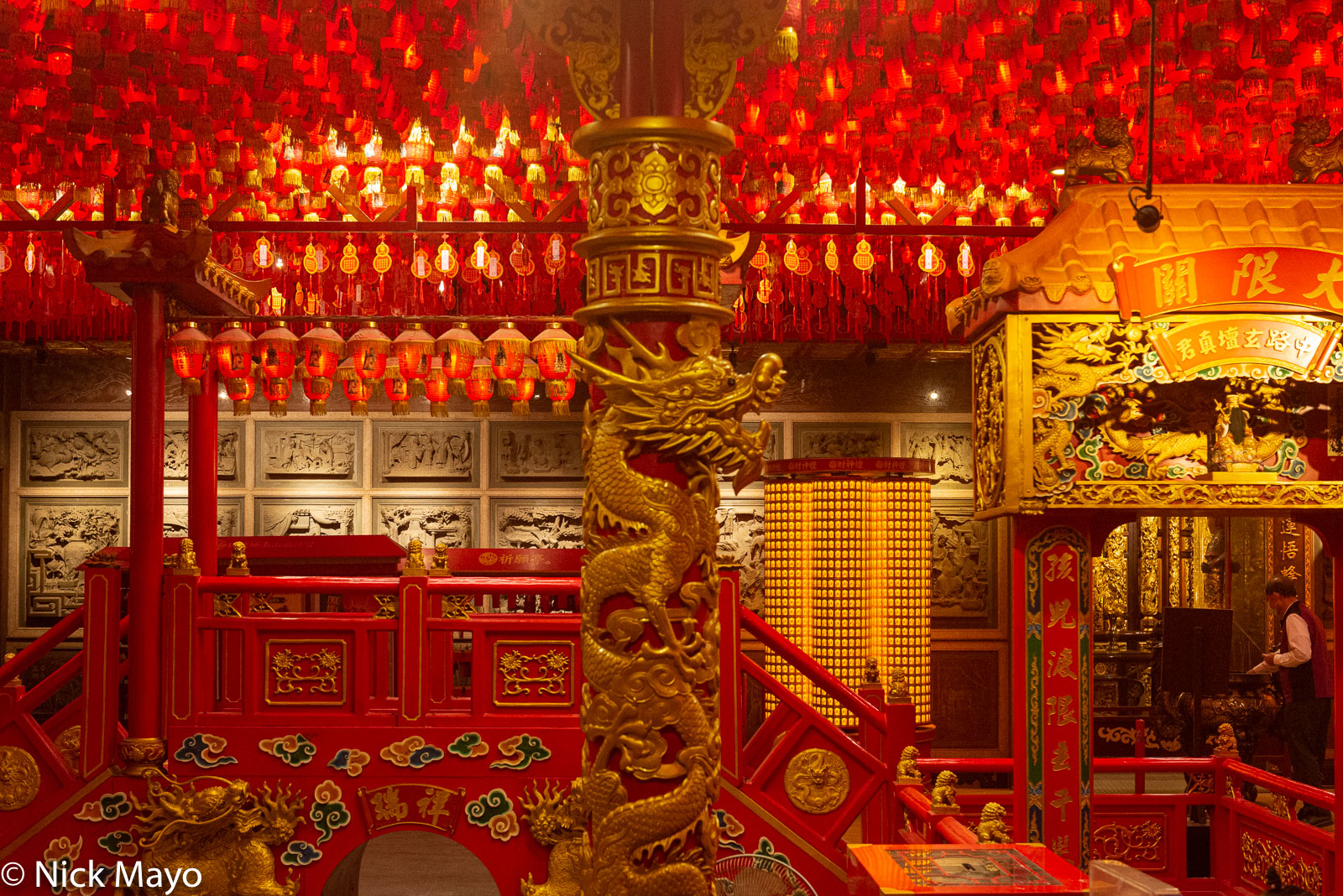 The bridge in the Hongludi Nanshan Fudi temple in Zhonghe.