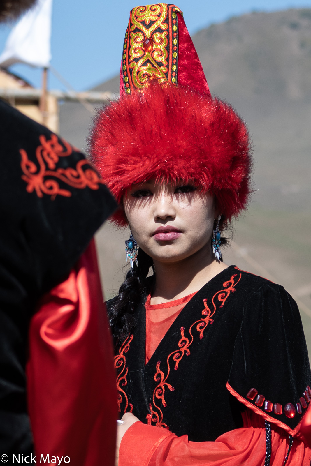 A participant in the Independence Day festival at Chunkurchak.