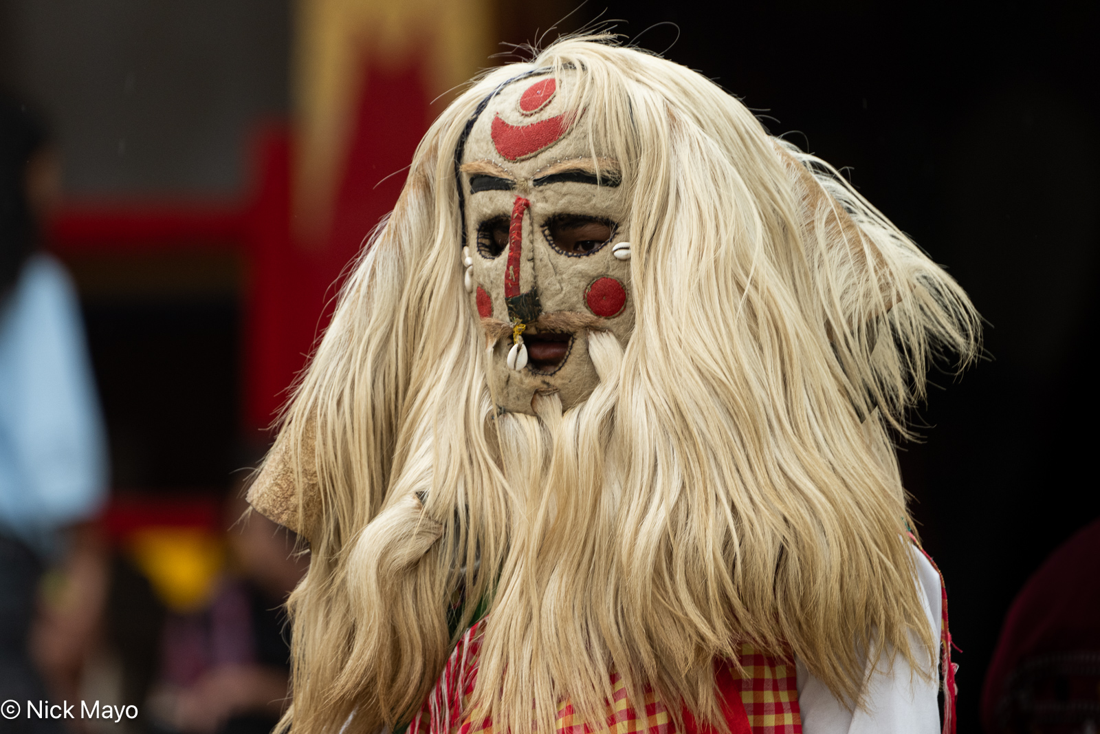 A Sherdukpen masked dancer at the Kro Chekor festival in Rupa in West Kameng.